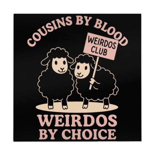 Funny Black Sheep Cousin Quirky Family Outcast Mahjong Mats