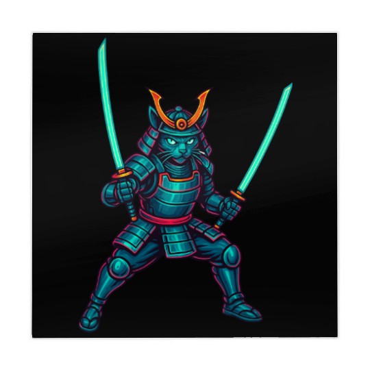 Legendary Samurai Cat – Epic Warrior Design” Mahjong Mats