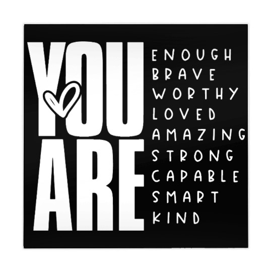 You Are Enough Brave Worthy Loved Amazing Strong Mahjong Mats