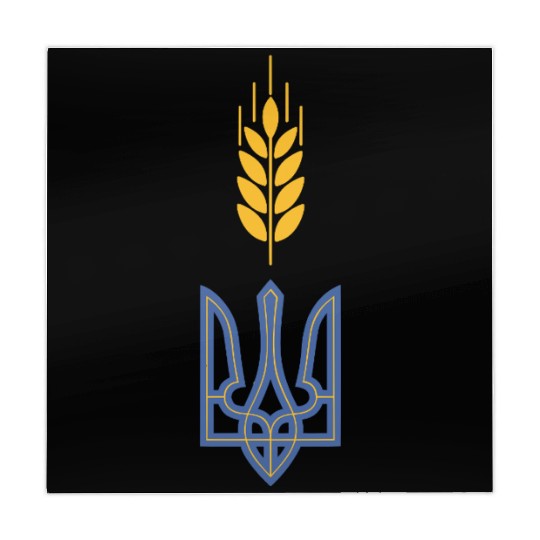 Ukraine Trident Wheat Symbol Ukrainian Heritage Mahjong Mats