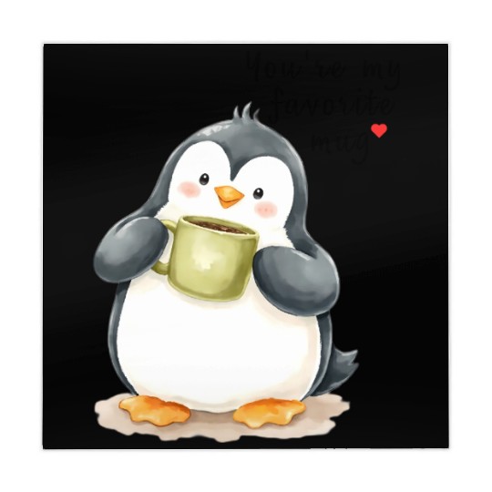 You're My Favorite Mug! - Cute Penguin & Sweet Lov Mahjong Mats