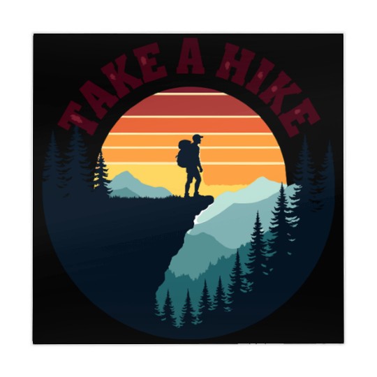 Take A Hike - Vintage Sunset Mountain Silhouette Mahjong Mats