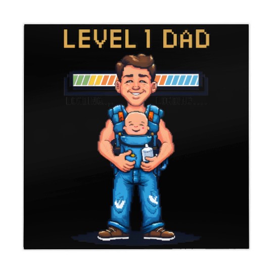 Funny Retro Gamer Dad Pixel Art Father's Day Gift Mahjong Mats