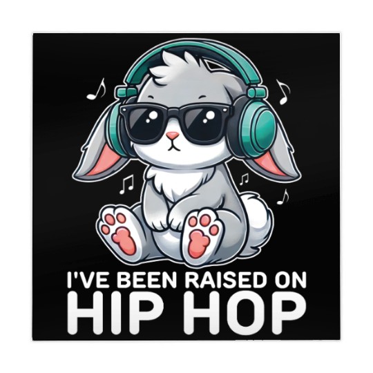 I've Been Raised on Hip Hop Bunny Funny Cute Mahjong Mats