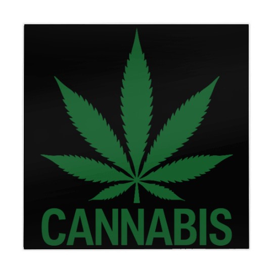 Cannabis Hemp Leaf Statement Green Look Mahjong Mats