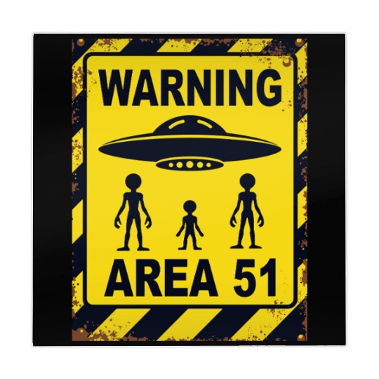 Area 51 UFO Warning - Enter at your own risk Mahjong Mats