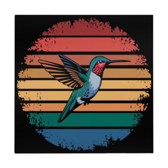 Retro Vintage Hummingbird Lover Nature Gifts Mahjong Mats