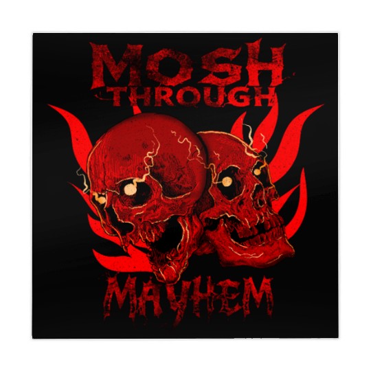Mosh Through Mayhem Skull Design Mahjong Mats