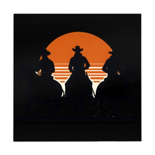 Western Riders at Sunset Mahjong Mats