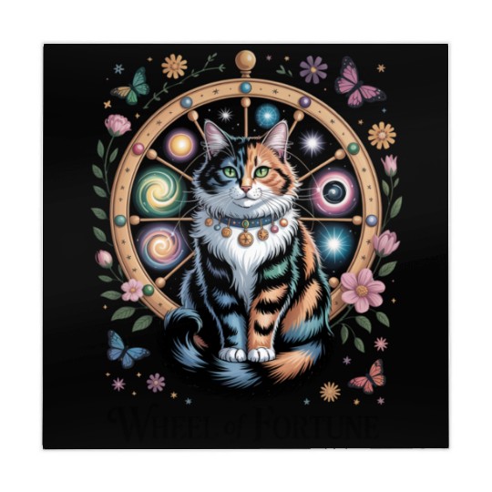 Wheel of Fortune Tarot Cat Art Mahjong Mats