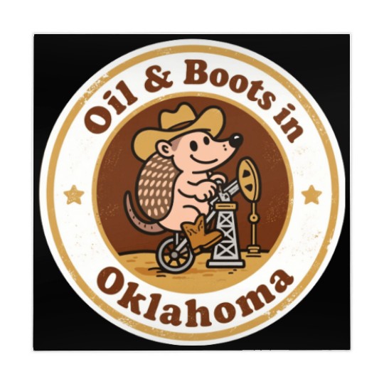 Oil Boots Oklahoma Vintage Artwork Mahjong Mats