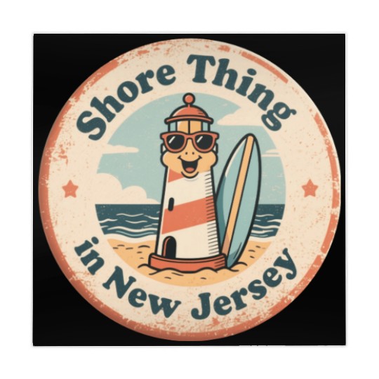 Beach Vibes_ New Jersey Shore Lighthouse Vintage Mahjong Mats