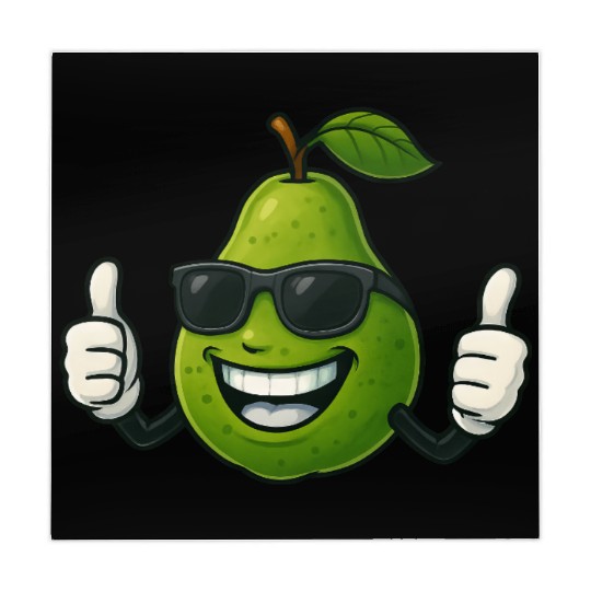 Cute cartoon pear guava fruit summer joy Mahjong Mats