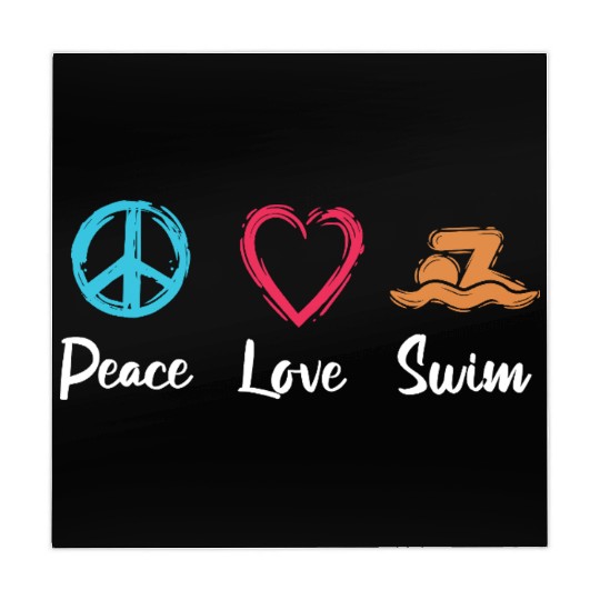 Peace Love Swim Mahjong Mats