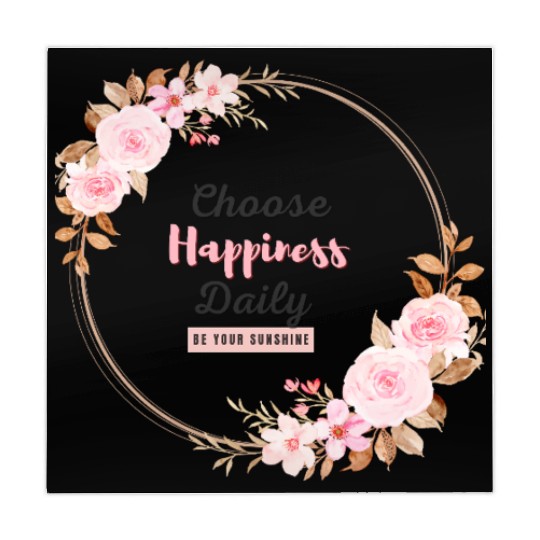 Choose Happiness Floral Frame - Bloom With Joy Mahjong Mats