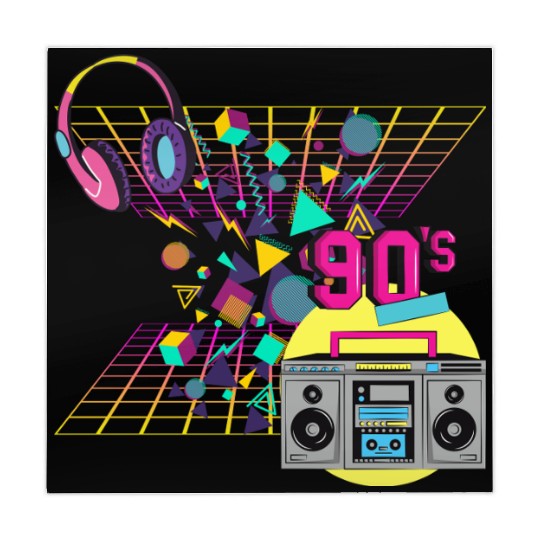 Back to the 90s: Neon Beats & Retro Vibes Mahjong Mats