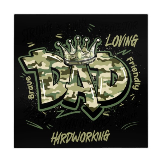 Camo Dad Design Mahjong Mats