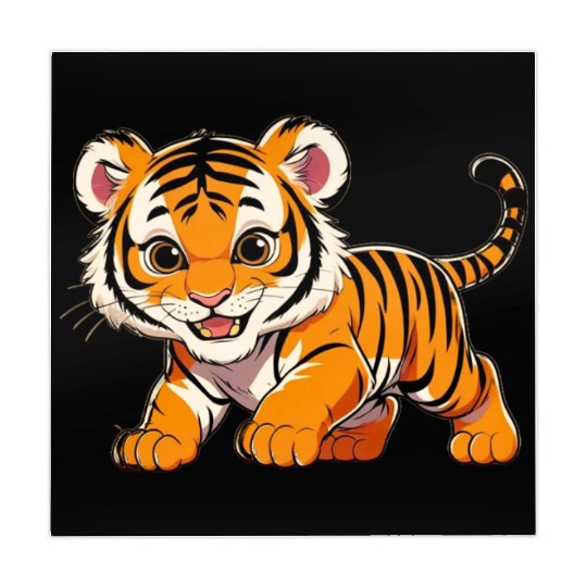 baby tiger happy to make friends Mahjong Mats