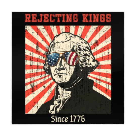 Rejecting Kings Since 1776 Patriotic USA Flag 4 Mahjong Mats