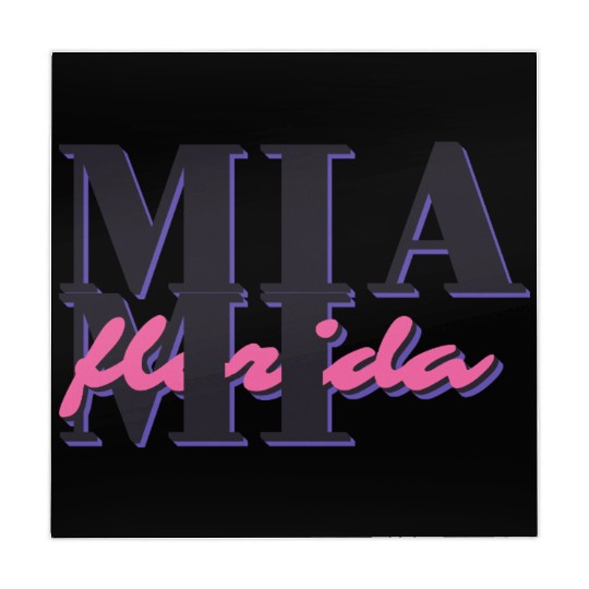 Retro Miami Street Style Typography Mahjong Mats