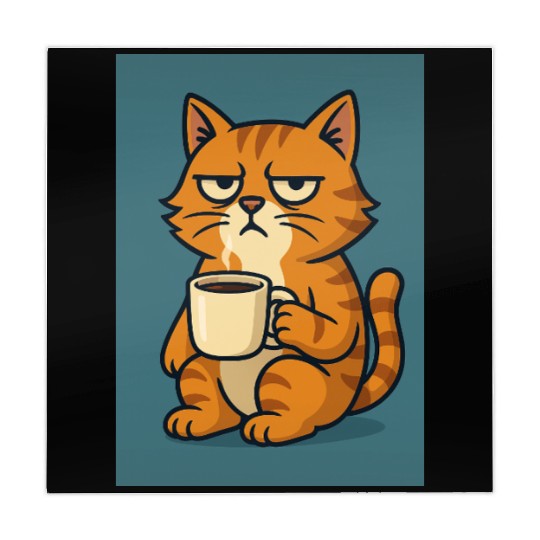 Grumpy Cat with Coffee Mahjong Mats