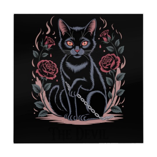 The Devil Tarot Cat Art Mahjong Mats