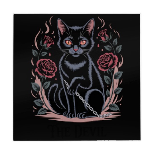 The Devil Tarot Cat Art Mahjong Mats