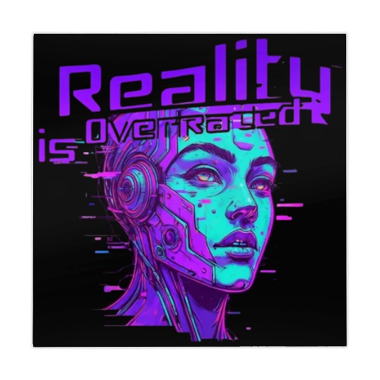 Reality is Overrated – Vaporwave Cyberpunk Mahjong Mats