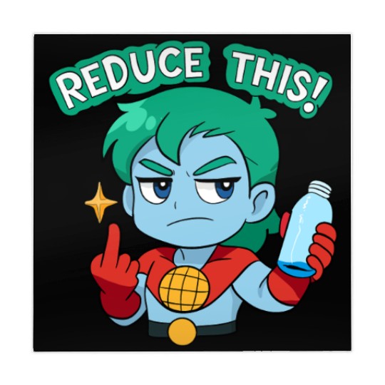 Chibi Style Captain Planet Reduce This!Design Mahjong Mats