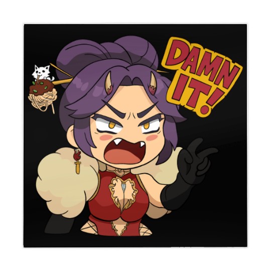 OniGiri AKA Giri Mario Party Style Sticker DAMN IT Mahjong Mats