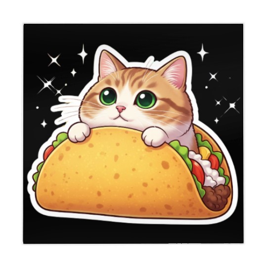 Taco Cat | Cute Kitty in a Taco | Purrfectly Tasty Mahjong Mats