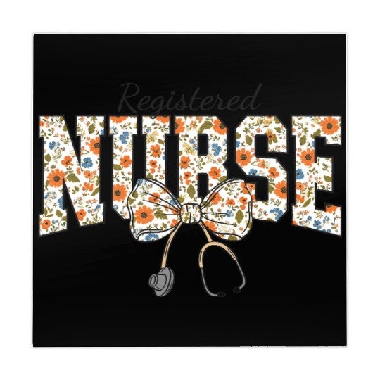 Registered Nurse Coquette Bow Floral Mahjong Mats