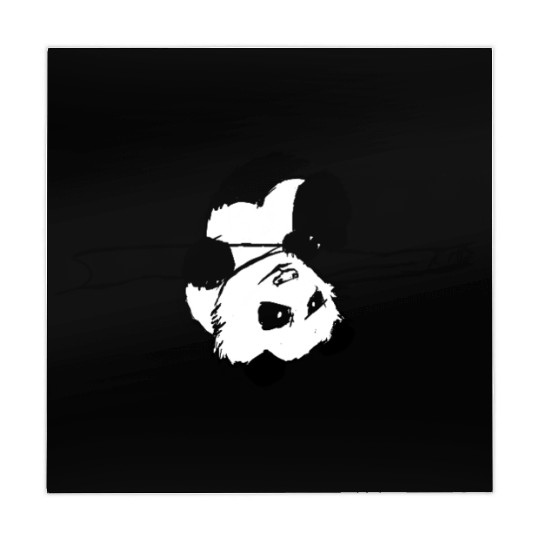 Cute Panda on Bamboo Mahjong Mats Accessory, Minimalist