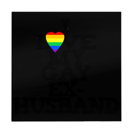 Rainbow Heart I Love My Gay Ex-Husband LGBTQ+ Ally Mahjong Mats