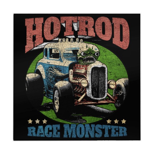 Hot Rod Monster Retro Race Mahjong Mats