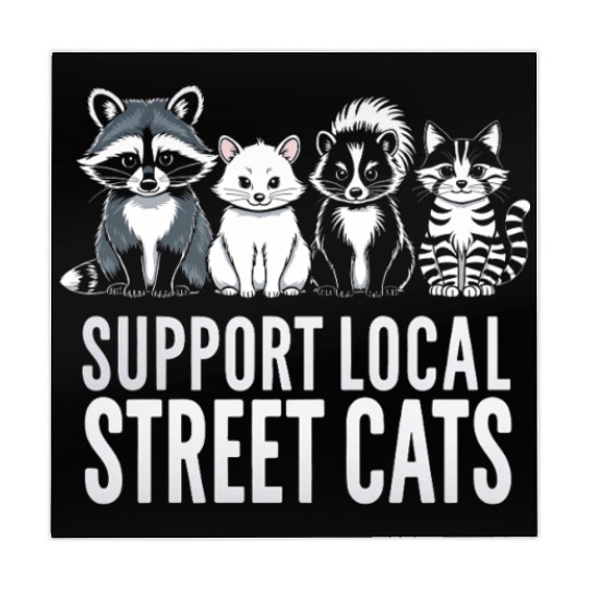 Support Local Street Cats Opossum Raccoon Mahjong Mats