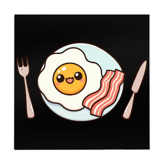 Whimsical Sunny Side Fried Egg Design Mahjong Mats