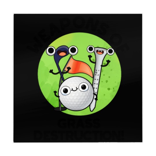 Weapons Of Grass Destruction Funny Golf Pun Mahjong Mats