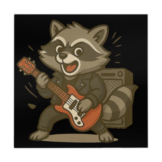 Electric Guitar Vibes – Rocking Raccoon Mahjong Mats