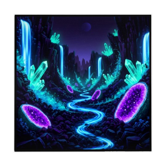 Bioluminescent Crystal Valley Mahjong Mats