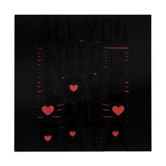 Love and Data Typography Design Mahjong Mats