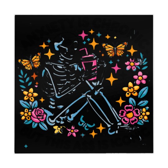 Anxiety is Chronic Funny Sarcastic Mahjong Mats