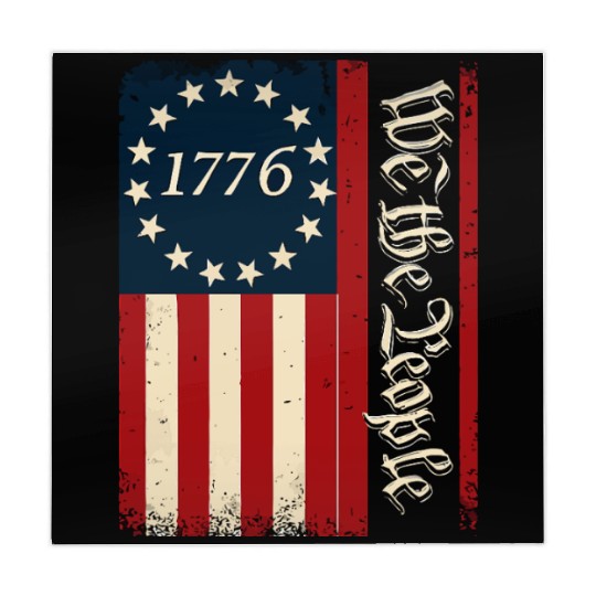 Distressed 1776 Betsy Ross Flag We The People Mahjong Mats