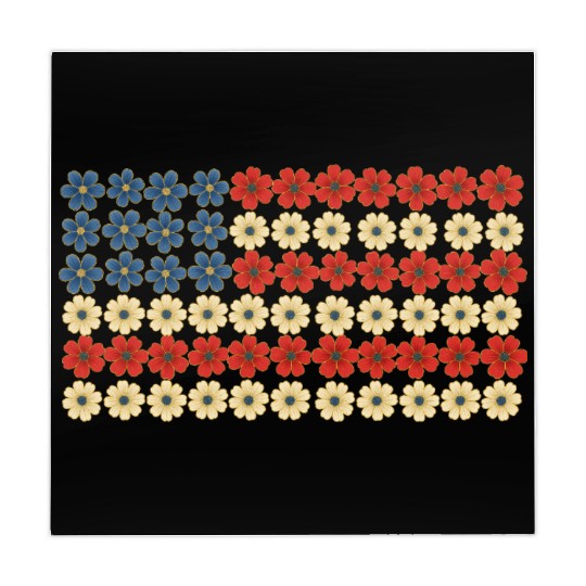4th of July Flag Flower Mahjong Mats