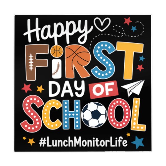 Happy First Day Of School Lunch Monitor Life Mahjong Mats
