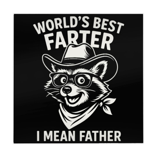 World's Best Farter I Mean Father Raccoon Cowboy Mahjong Mats