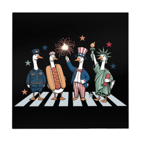 Patriotic Goose 4th of July Silly Goose Mahjong Mats