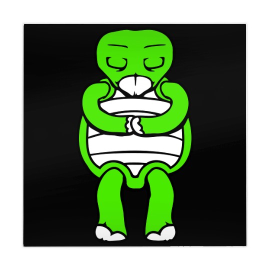 Turtle prays meditates bows greeting hands relax Mahjong Mats