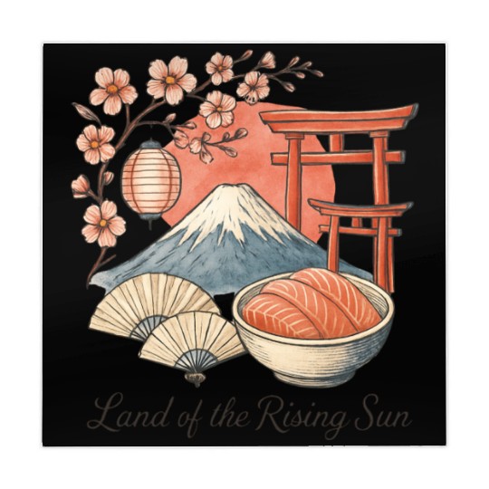 Japan Culture - Mount Fuji & Sakura Vintage Art Mahjong Mats