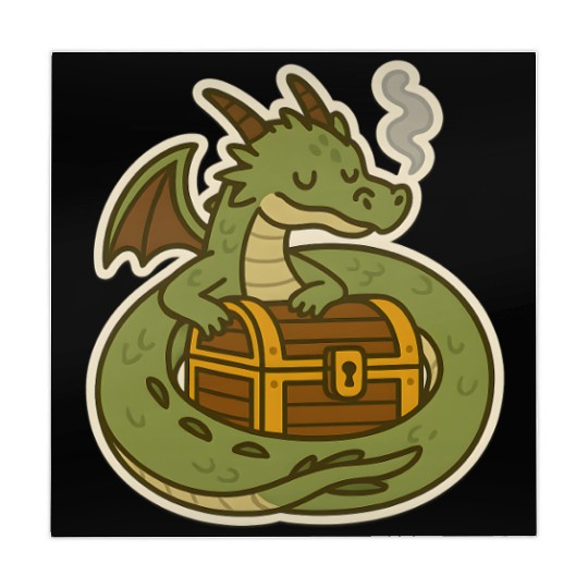 Majestic Dragon Guarding Treasure Mahjong Mats